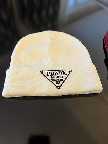 prada kurtka: Toxunma, trikotaj papaq, Prada, Yeni, rəng - Bej, One size — 1