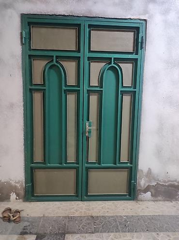 qapi qolu: İkiyarpaq dəmir giriş qapısı - Material: qalın metal karkas, içi şüşə — 2