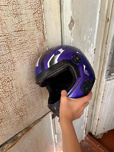 ucuz moto: Motosiklet dəbilqəsi – “SAFE” brendi, bənövşəyi-qara-ağ dizayn — 3