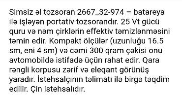 kartof firi: Akkumulyatorlu əl elektrik süpürgəsi - Kompakt və yüngül dizayn — 9