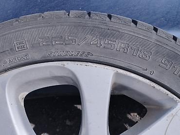 385 55: Комплект из 4 легкосплавных дисков Mazda с шинами. 5*114 — 5