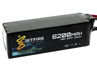 akumlyator: JetFire 22.2V 6200mAh 40C Li‑Po 6S Batareya Yüksək cərəyan tələb edən — 2