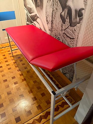 Salon, tibbi mebel: İşlənmiş, Masaj kuşetkası, Qatlanmayan, rəng - Qırmızı — 4