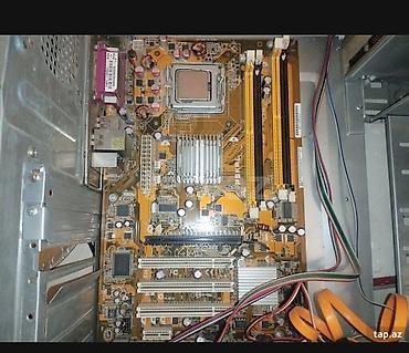 pc disk: Masaüstü kompüter korpusu və daxilində ASUS ana plata komplekti - — 2