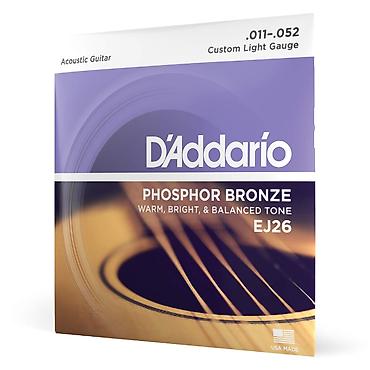 gitara simi: №: 10333 Məhsulun adı: Simlər dəsti D'addario EJ26 Phosphor Bronze — 1