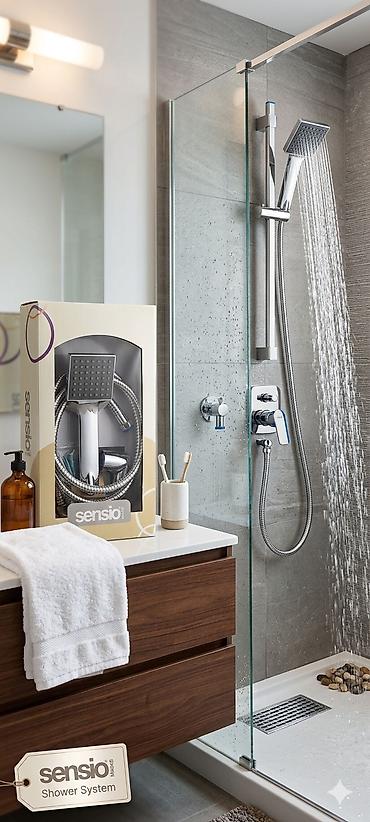 dormeo prekrivaci 4 u 1: Sensio Shower System – kompletan sistem za tuširanje - Moderan set za — 1