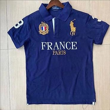 cinsi: Məhsul: Kişi polo köynəyi - Rəng: tünd göy - Dizayn: sinədə “FRANCE” — 1