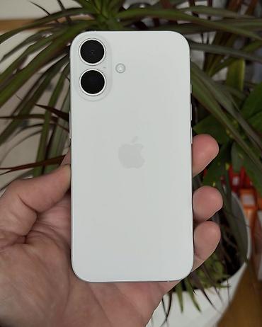 iphone 3gs: IPhone 16, 128 GB, Ağ, Zəmanət, Simsiz şarj, Face ID — 1