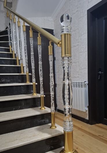 Pilləkən məhəccərləri: Yeni Pilləkən məhəccəri, Paslanmaz polad, Pulsuz çatdırılma — 11