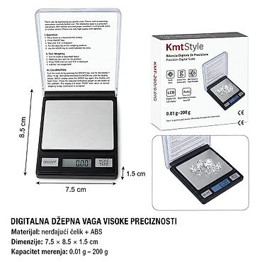KMT Elektronska precizna vaga 5406910 Precizna digitalna džepna vaga