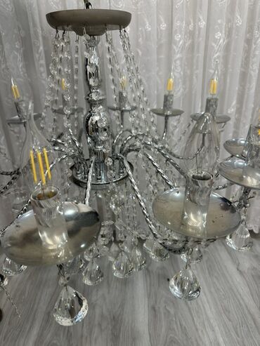 listur sumqayıtda: Çılçıraq, 10 və daha çox lampa, Metal