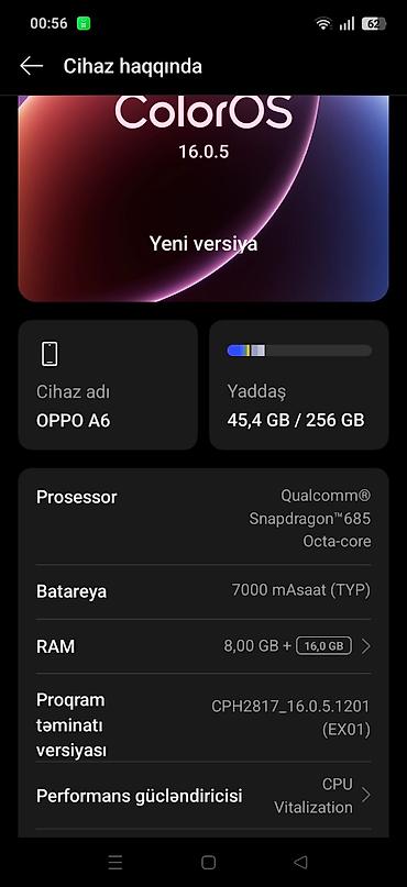 asus tuf a18: Oppo 256 GB, rəng - Mavi — 1