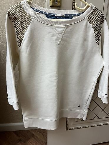 sweatshirt: Tommy Hilfiger Denim süveter (sweatshirt) - Rəng: ağ - Model: raglan — 1
