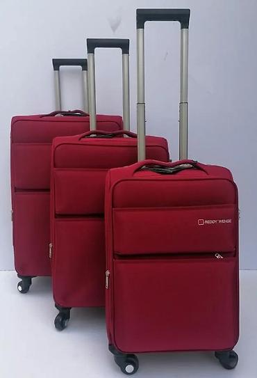 Putni koferi i torbe: Set kofera za putovanje – 3 komada, crvena boja - Brend: Reddy Wengie — 2