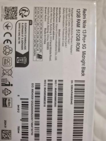 xiaomi redmi note 13 pro: Redmi Note 13 Pro+, 512 GB, rəng - Qara — 2