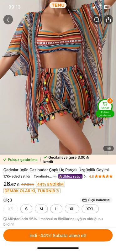 женские купальники с эффектом пуш ап: Temudan alınıb 27 manata. Satıram 17 manata qəti geyinilməyib. Ölçü