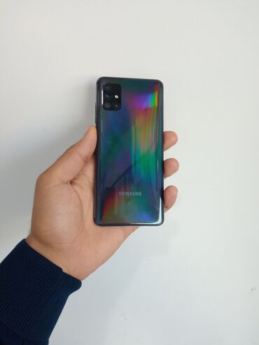 Samsung: Samsung Galaxy A51, 128 GB, rəng - Boz, Düyməli, Barmaq izi, İki sim kartlı