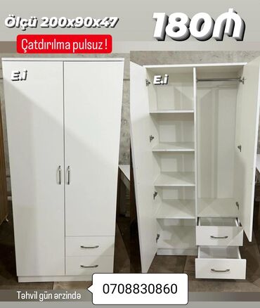 acilan divanlar qiymetleri: Yeni, Açılan, 2 qapılı Qarderob, paltar dolabı
