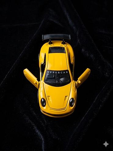 Спорт и хобби: Игрушечный автомобиль Supercar — яркая жёлтая спортивная модель с — 1