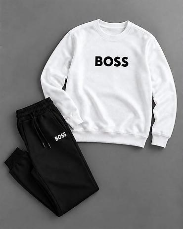 hugo boss sweatshirt: 🔥 MUŠKI KOMPLETI – BELI DUKS + CRNI DONJI DEO 🔥 Moderni i atraktivni — 10