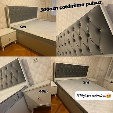 Yataq dəsti – yumşaq başlıqlı, ortopedik döşəkli modellər - Model 1 lalafo.az -da Yataq dəsti – yumşaq başlıqlı, ortopedik döşəkli modellər - Model 1
