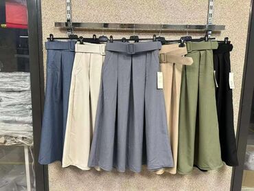 hm lanene pantalone: S (EU 36), Midi, bоја - Bež