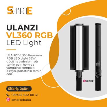 Kompüter, noutbuk və planşetlər: ✅ULANZI VL360 Premium RGB LED Light 38W gücü ilə aydınlatmağı təmin