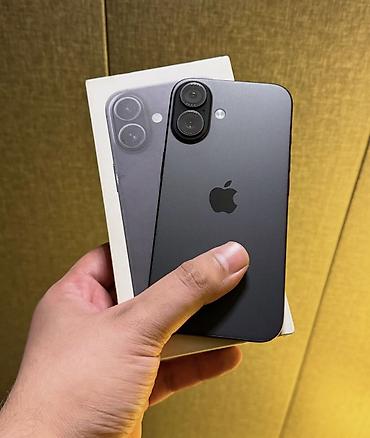 IPhone 16, 128 GB, Qara, Zəmanət, Simsiz şarj, Face ID