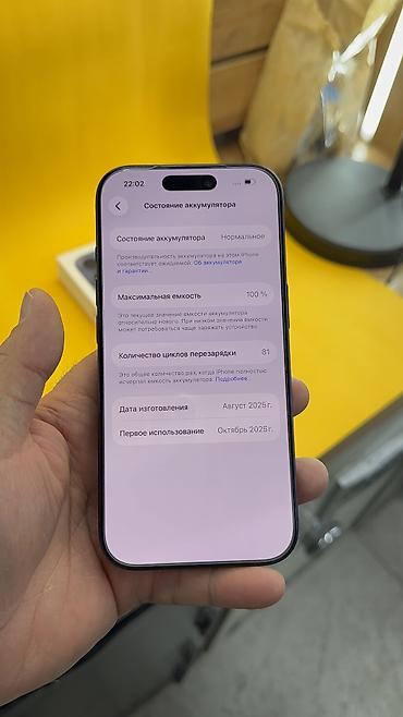 Apple iPhone: IPhone 17 Pro, Б/у, 256 ГБ, Коробка, 100 % — 16