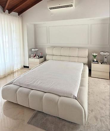 redustar kapsul: Mebel dəsti – Yumşaq çərçivəli modern çarpayı - Model: kapsul formalı — 5