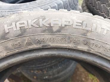 Шины 215 / 55 / R 17, Зимняя шипованная, Б/у, Комплект, Легковые, Россия, Nokian