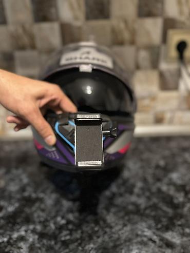 14 mini: Motosiklet dəbilqəsi üçün ön montajlı telefon/qəza kamerası tutacağı — 2