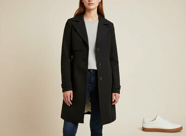 mohito marynarki damskie wyprzedaż: H&M, Women`s trench, size M
