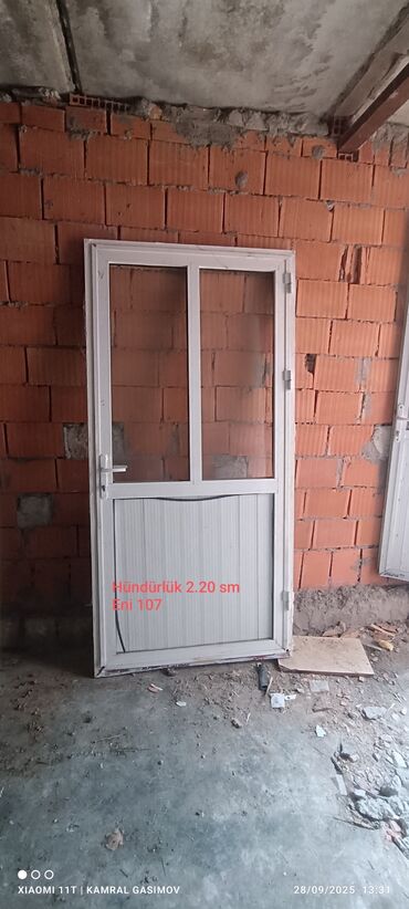 Plastik qapılar: Alüminium şüşəli qapı-pəncərə dəstləri 1) Birqat qapılı pəncərə — 7