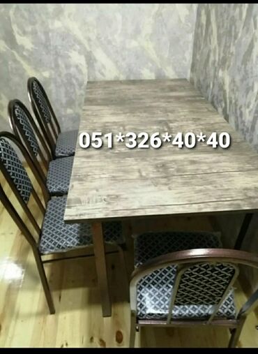 Masa və oturacaq dəstləri: Stol stul tek ve Komplekt Wekilde 4 neferlik Parca ile 120 azn 4 — 22