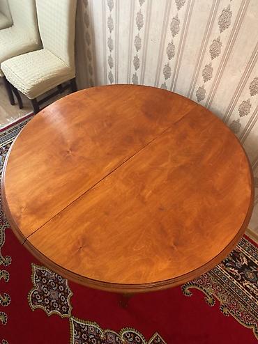 ustollar: Oval formal süfrə/otalı masa - Material: tam ağac (ağac teksturası — 3
