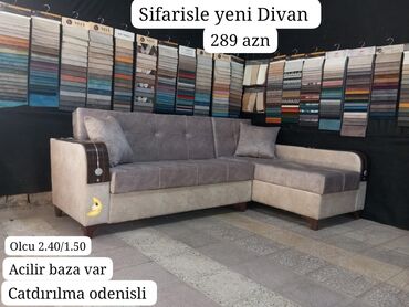 Divanlar: Künc divan, Yeni, Açılan, Bazalı, Parça, Ödənişli çatdırılma