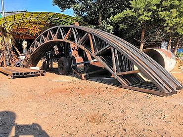 Металлические фермы: Арочные стальные фермы прямые полу арки - Назначение: несущие — 2