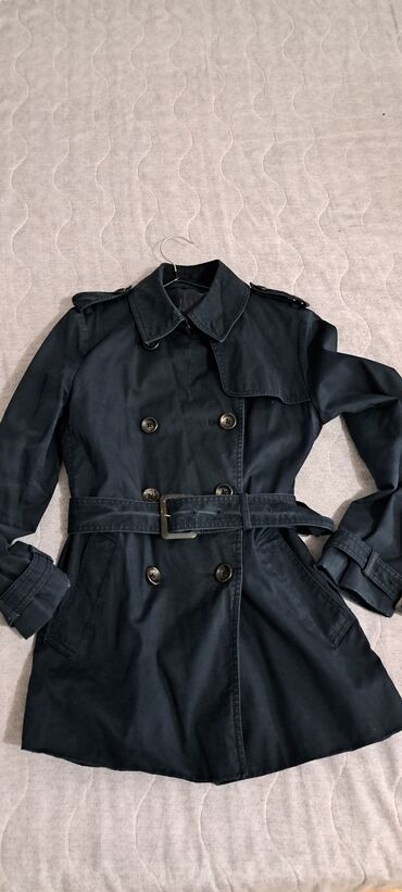 kožna jakna s krznom: S (EU 36), Used, Single-colored, color - Black