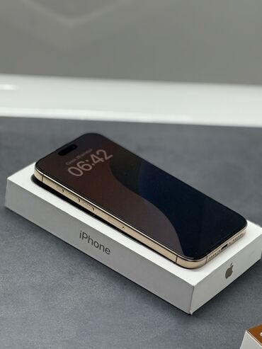 iphone 15 про макс цена в бишкеке: IPhone 16 Pro Max, Колдонулган, 256 ГБ, Desert Titanium, Кабель, Куту, 95 %
