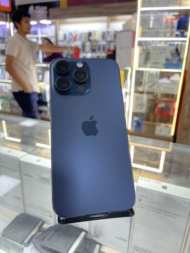 смартфоны 5.1 5.5: IPhone 15 Pro Max, Б/у, 256 ГБ, Pacific Blue, 86 %