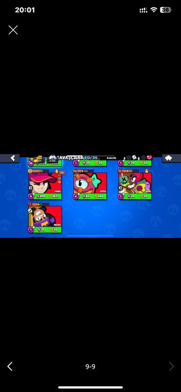 Video oyunlar üçün aksesuarlar: Brawl Stars hesabı – detallı məlumat - Kupa: 9437 (profildə “Tüm — 9