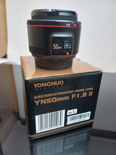 airpods qutu: Yn 50mm f1.8 ii versiya for canon Teze kimidir qutusu var texniki ve