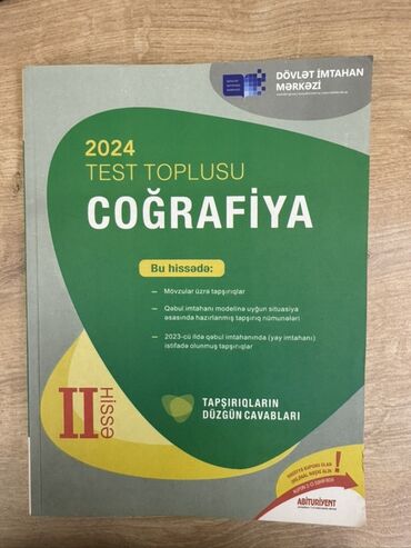 банк тестов по географии: Məhsul: 2024 “Coğrafiya” Test Toplusu – II hissə Təsvir: - Nəşriyyat