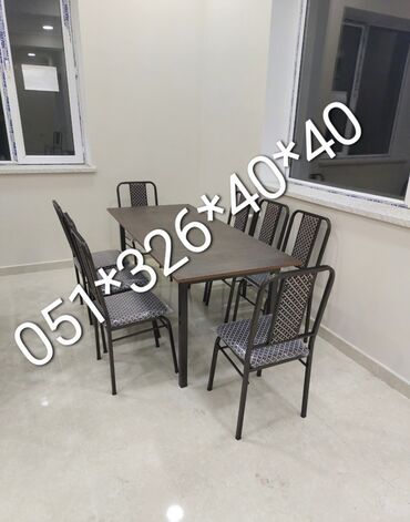 Masa və oturacaq dəstləri: Qonaq otağı üçün, Yeni, Açılan, Dördbucaq masa, 4 stul — 17