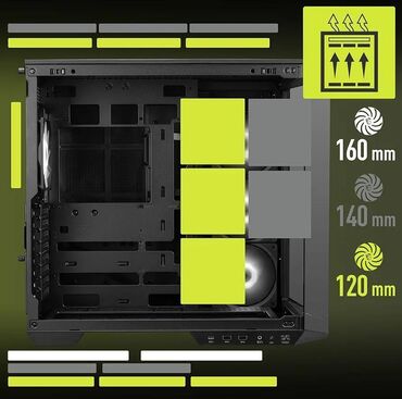 Korpuslar: MSI Gaming Case MAG PANO 100R PZ Black / White • Üst, yan və alt — 7