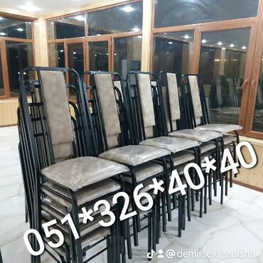 Bağ, çöl oturacaqları: Yeni, Sadə stul, Metal, Azərbaycan — 13