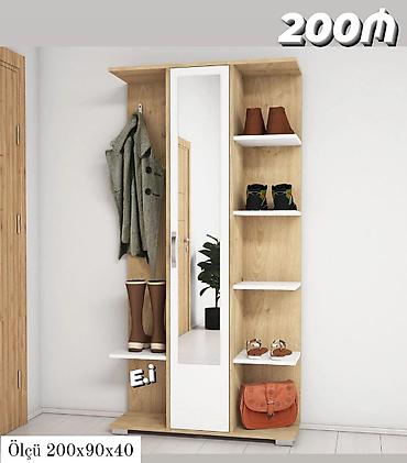 mini skaf: Dəhliz üçün funksional paltar və ayaqqabı dolabı - Ölçü: 200×90×40 sm — 1