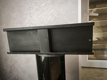 şüşə polka: Qara şüşə TV stendi və döndərilə bilən panel - Material: parlaq qara — 2