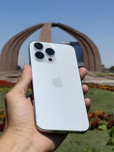 ош тел: IPhone 14 Pro, Колдонулган, 128 ГБ, Ак, Заряддоочу түзүлүш, Коргоочу айнек, Каптама, 86 %